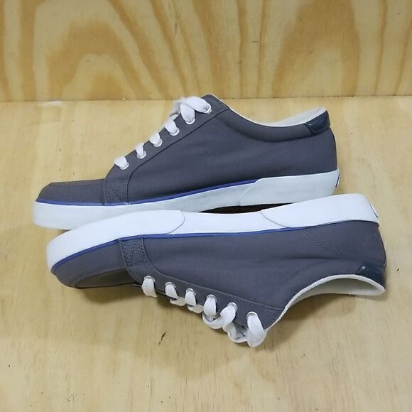 Polo Ralph Lauren Bryn Canvas Sneakers Men's 12 Grey Blue Casual Shoes - Picture 3 of 8